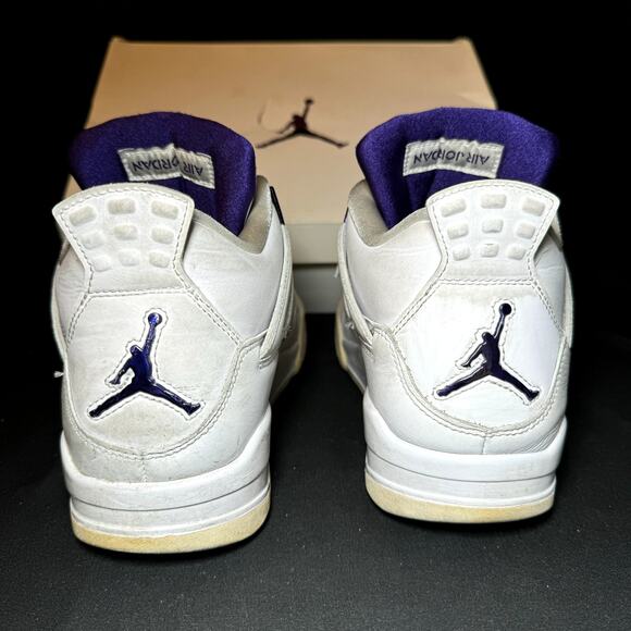 Nike Air Jordan 4 Retro Purple Metallic 2020 Men's Shoes - Size 10 - Picture 5 of 9